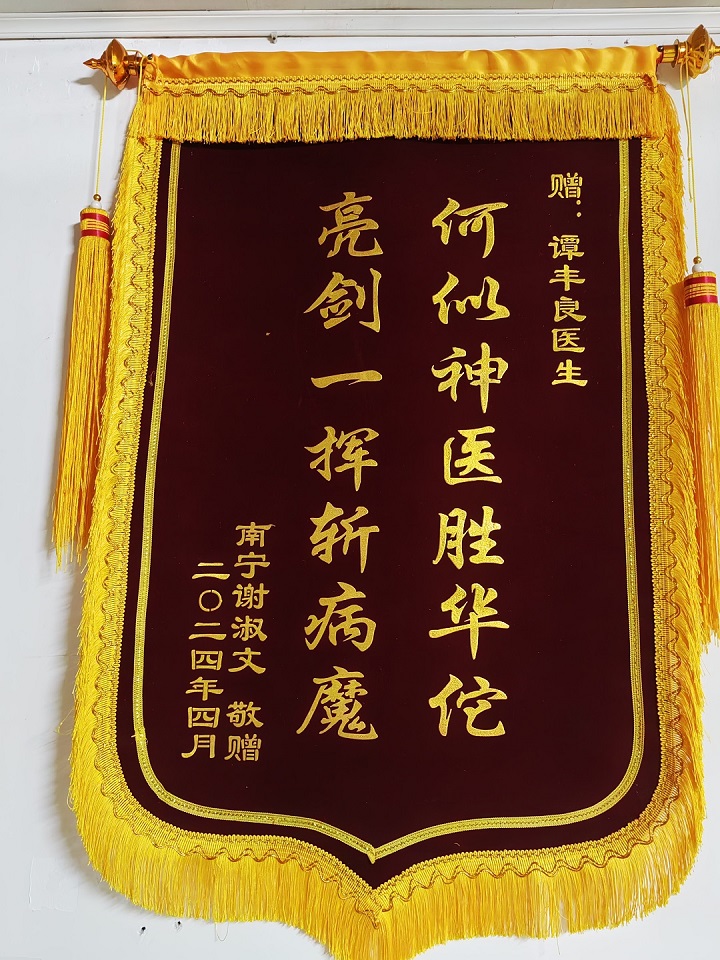 患者赠送谭丰良医师锦旗2